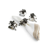 MICHAEL ARAM BLACK ORCHID NAPKIN RING S/4