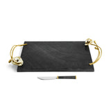 MICHAEL ARAM ANEMONE LRG CHEESE BRD W KNIFE